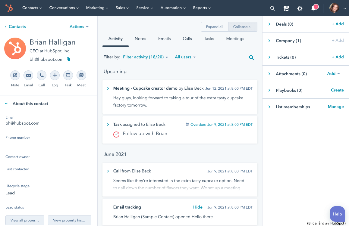 HubSpot CRM marketing